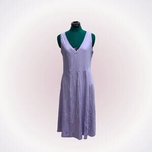 A New Day Lilac Purple Ribbed Summer Midi Dress | Sz L